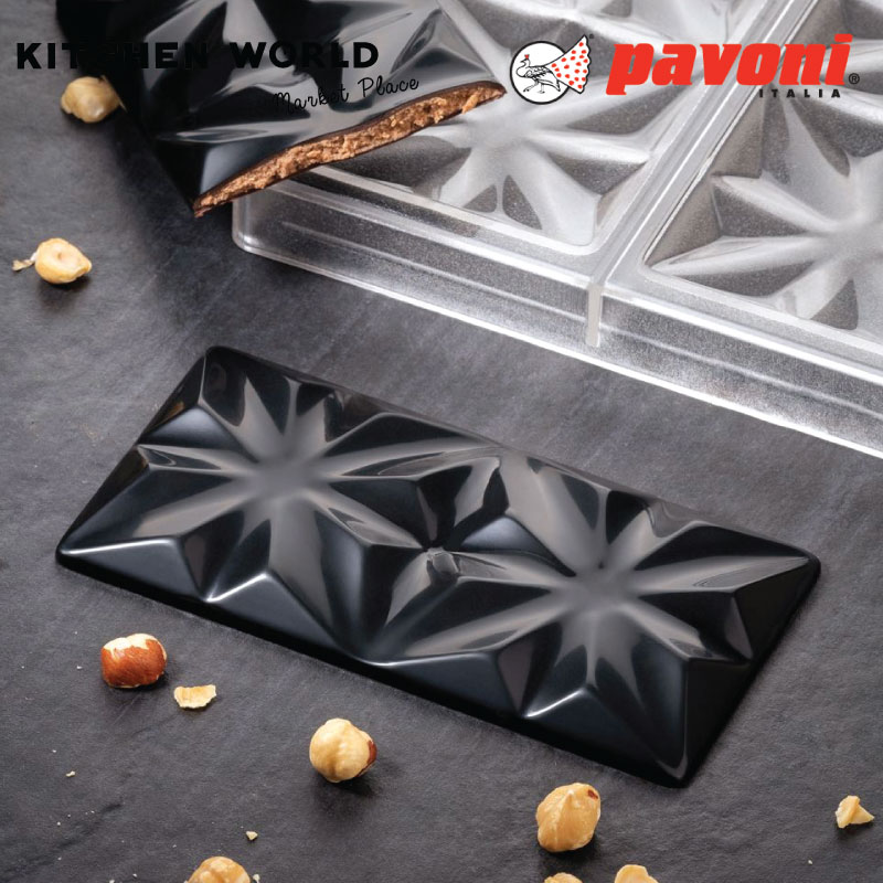 Pavoni PC5029 Polycarbonate Chocolate Bar Mold Hexa by Vincent Vall