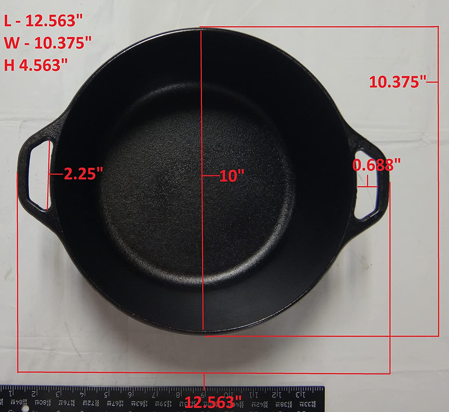 Lodge L8DD3 5 Qt. Pre-Seasoned Cast Iron Double Dutch Oven