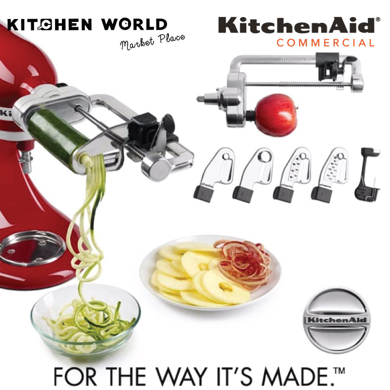 KitchenAid KSM1APC Spiralizer Attachment with Peel, Core and Slice