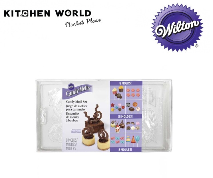 Wilton Candy Melts Candy Mold Set, Party Pack 8 Ct.